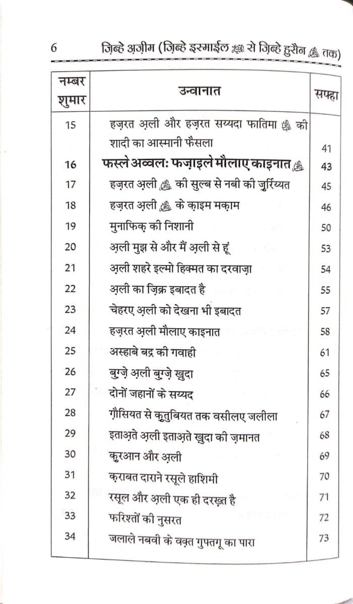 Zibh-e-Azim (Zibh-e-Ismail (A.S) Se Zibh-e-Hussain (A.S) Tak (Hindi) - Image 3