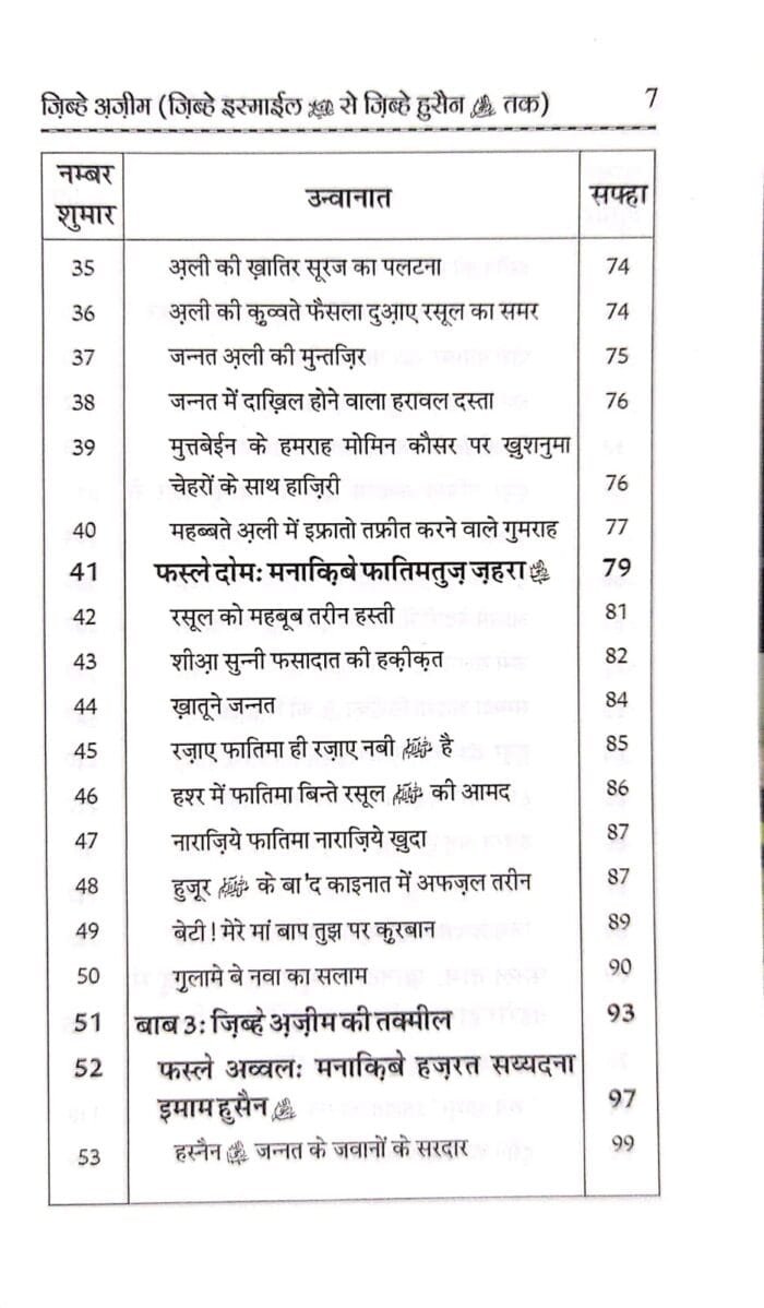 Zibh-e-Azim (Zibh-e-Ismail (A.S) Se Zibh-e-Hussain (A.S) Tak (Hindi) - Image 4