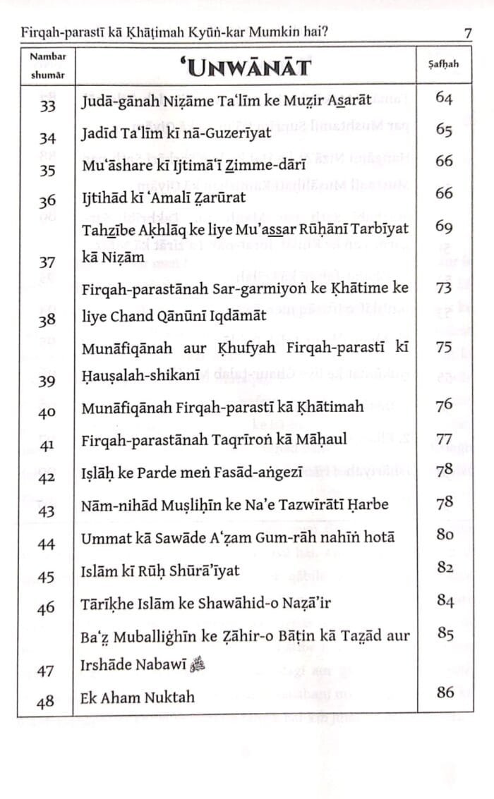 Firqa parasti ka Khatima kyun kar Mumkin hai (Roman Urdu) - Image 4