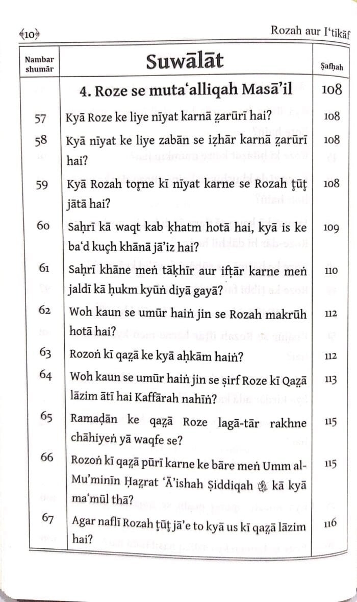 Silsila-e-Talimat-e-Islam (6) Rozah aur Itikaf (Fazail o Masail)  (Roman Urdu) - Image 6